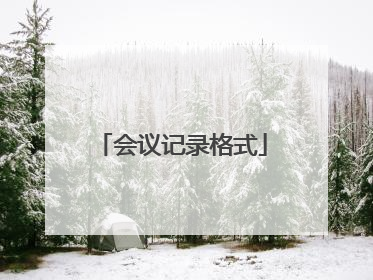 会议记录格式