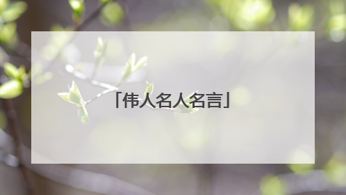 伟人名人名言