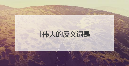 伟大的反义词是什么,轻便的近义词是什么,积累的近义词是什么？