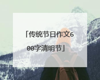 传统节日作文600字清明节