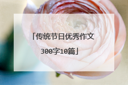 传统节日优秀作文300字10篇