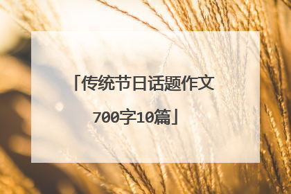 传统节日话题作文700字10篇