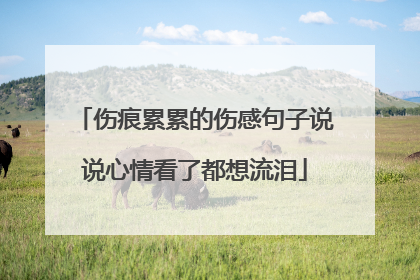伤痕累累的伤感句子说说心情看了都想流泪