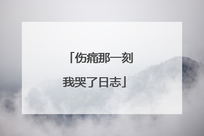 伤痛那一刻我哭了日志