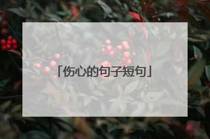 伤心的句子短句