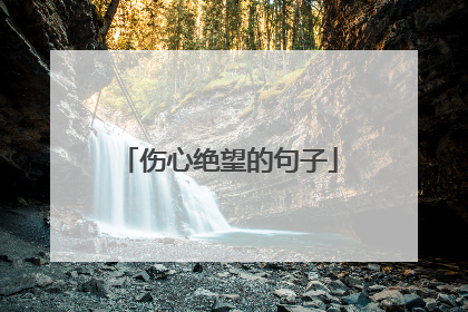 伤心绝望的句子