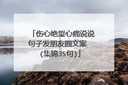 伤心绝望心痛说说句子发朋友圈文案 (集锦35句)