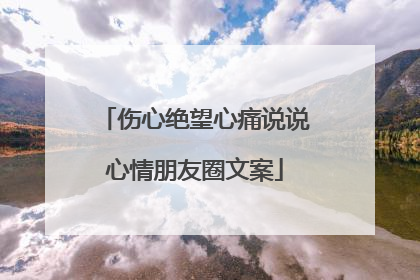 伤心绝望心痛说说心情朋友圈文案