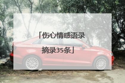 伤心情感语录摘录35条