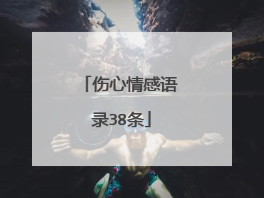 伤心情感语录38条