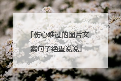 伤心难过的图片文案句子绝望说说