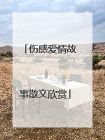 伤感爱情故事散文欣赏