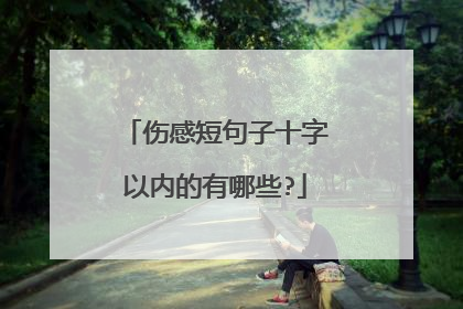 伤感短句子十字以内的有哪些?
