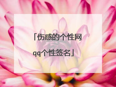 伤感的个性网qq个性签名