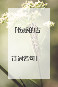 伤感的古诗词名句