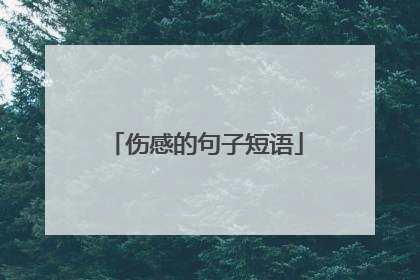 伤感的句子短语