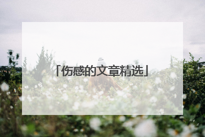 伤感的文章精选