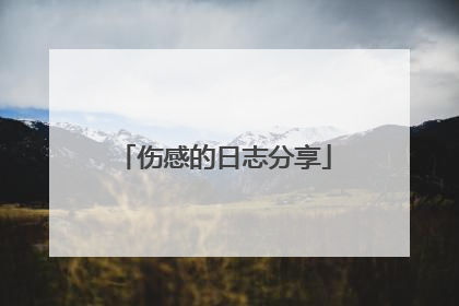 伤感的日志分享