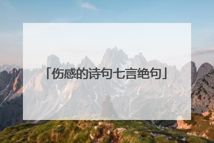 伤感的诗句七言绝句