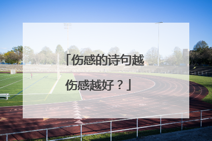 伤感的诗句越伤感越好?