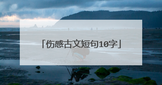 伤感古文短句10字
