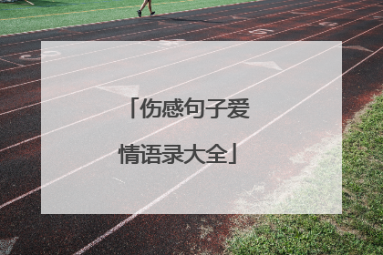 伤感句子爱情语录大全