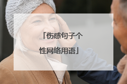 伤感句子个性网络用语