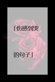 伤感到哭的句子