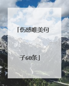 伤感唯美句子60条