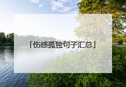 伤感孤独句子汇总