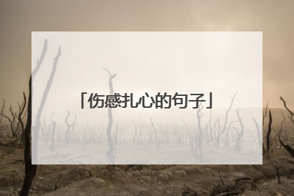 伤感扎心的句子