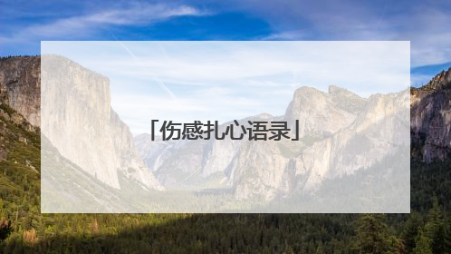 伤感扎心语录