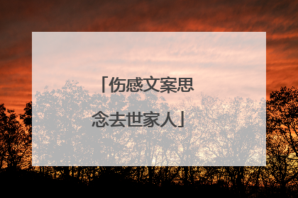 伤感文案思念去世家人