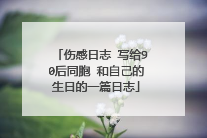 伤感日志 写给90后同胞 和自己的生日的一篇日志