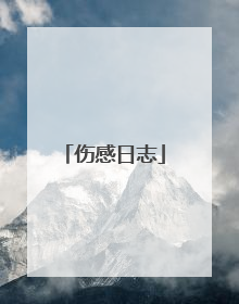 伤感日志