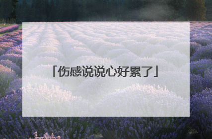 伤感说说心好累了