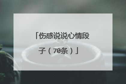 伤感说说心情段子(70条)