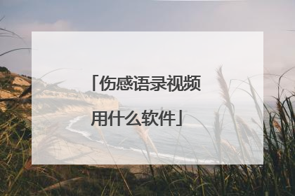 伤感语录视频用什么软件