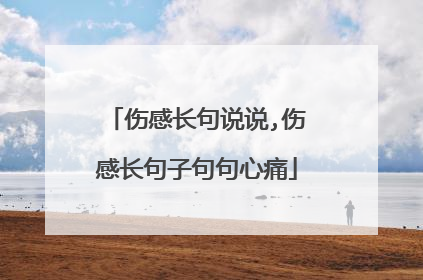 伤感长句说说,伤感长句子句句心痛
