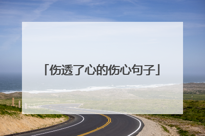 伤透了心的伤心句子