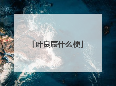 叶良辰什么梗