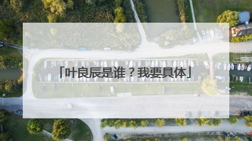 叶良辰是谁?我要具体