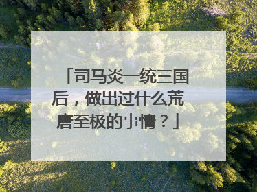 司马炎一统三国后,做出过什么荒唐至极的事情?