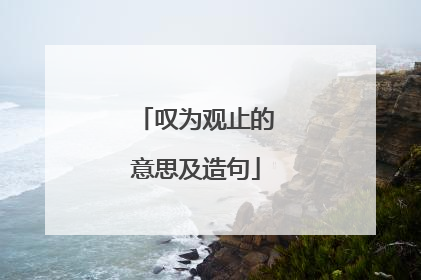 叹为观止的意思及造句