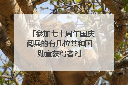 参加七十周年国庆阅兵的有几位共和国勋章获得者?