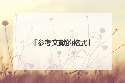 参考文献的格式