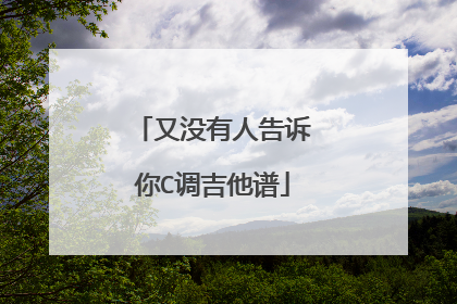 又没有人告诉你C调吉他谱