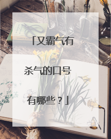 又霸气有杀气的口号有哪些?