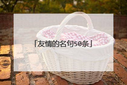 友情的名句50条