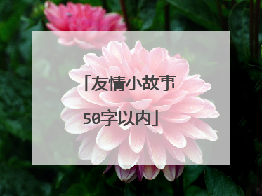 友情小故事50字以内